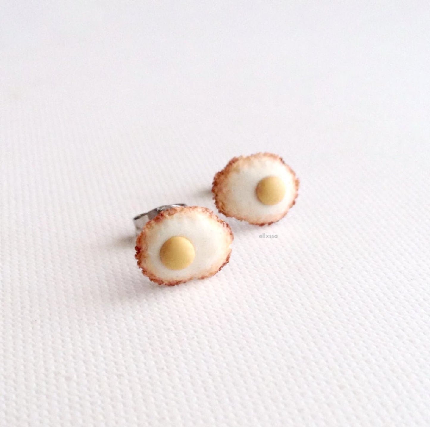 Fried Sunny Side Up Egg Earrings