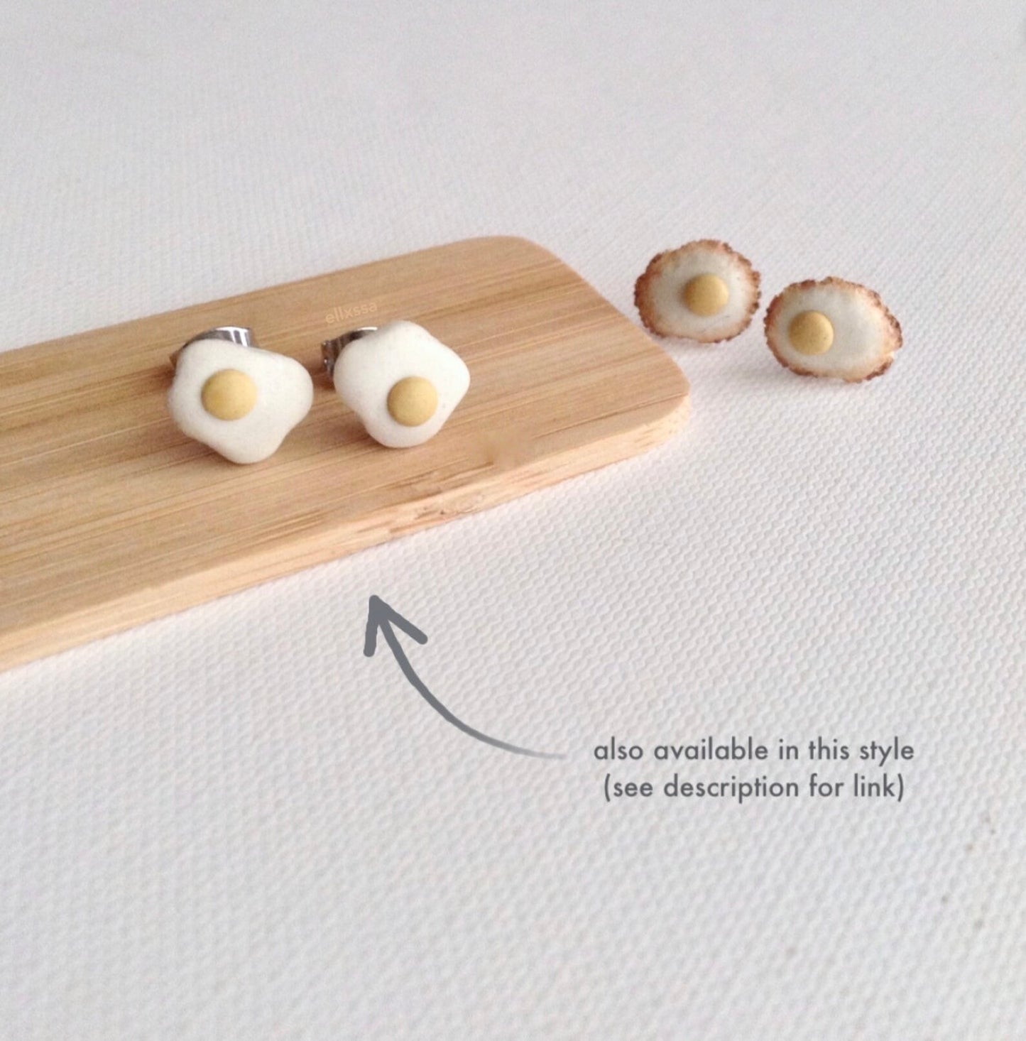 Fried Sunny Side Up Egg Earrings