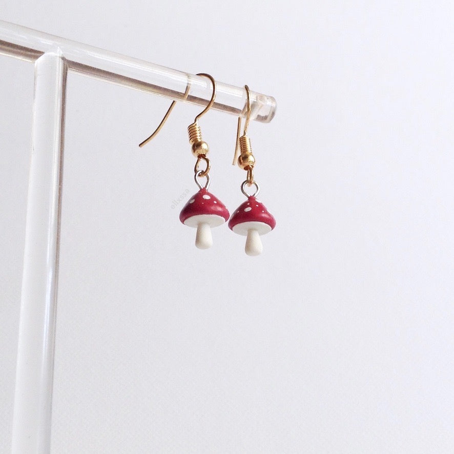 Toadstool Hook Earrings