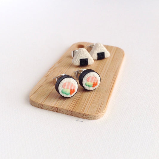 Sushi Earrings: Set of Two