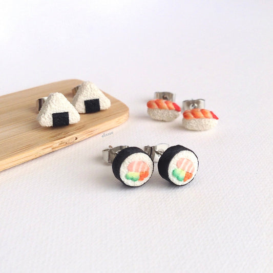 Sushi Earrings: Set of Three