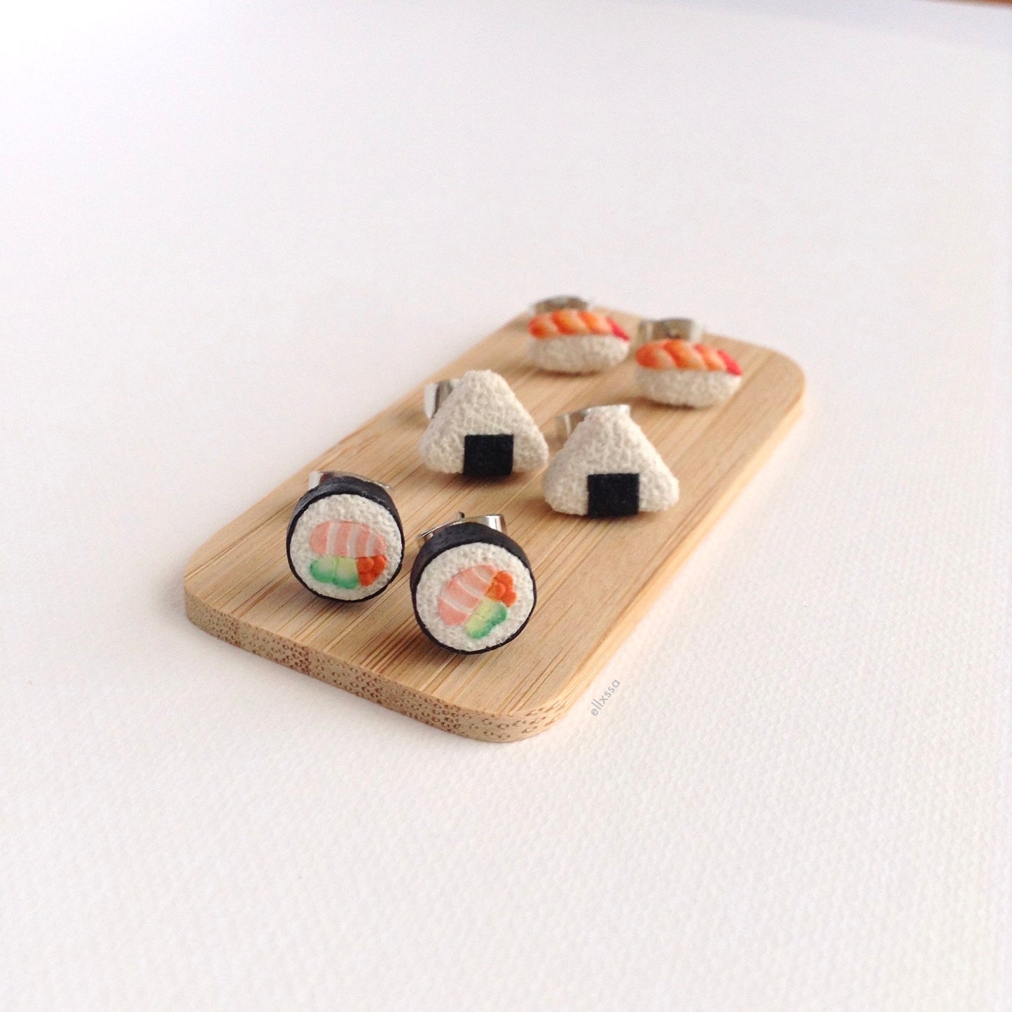 Sushi Earrings: Set of Three